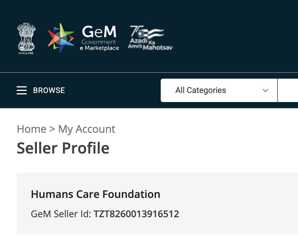 GeM Verified Seller Verification