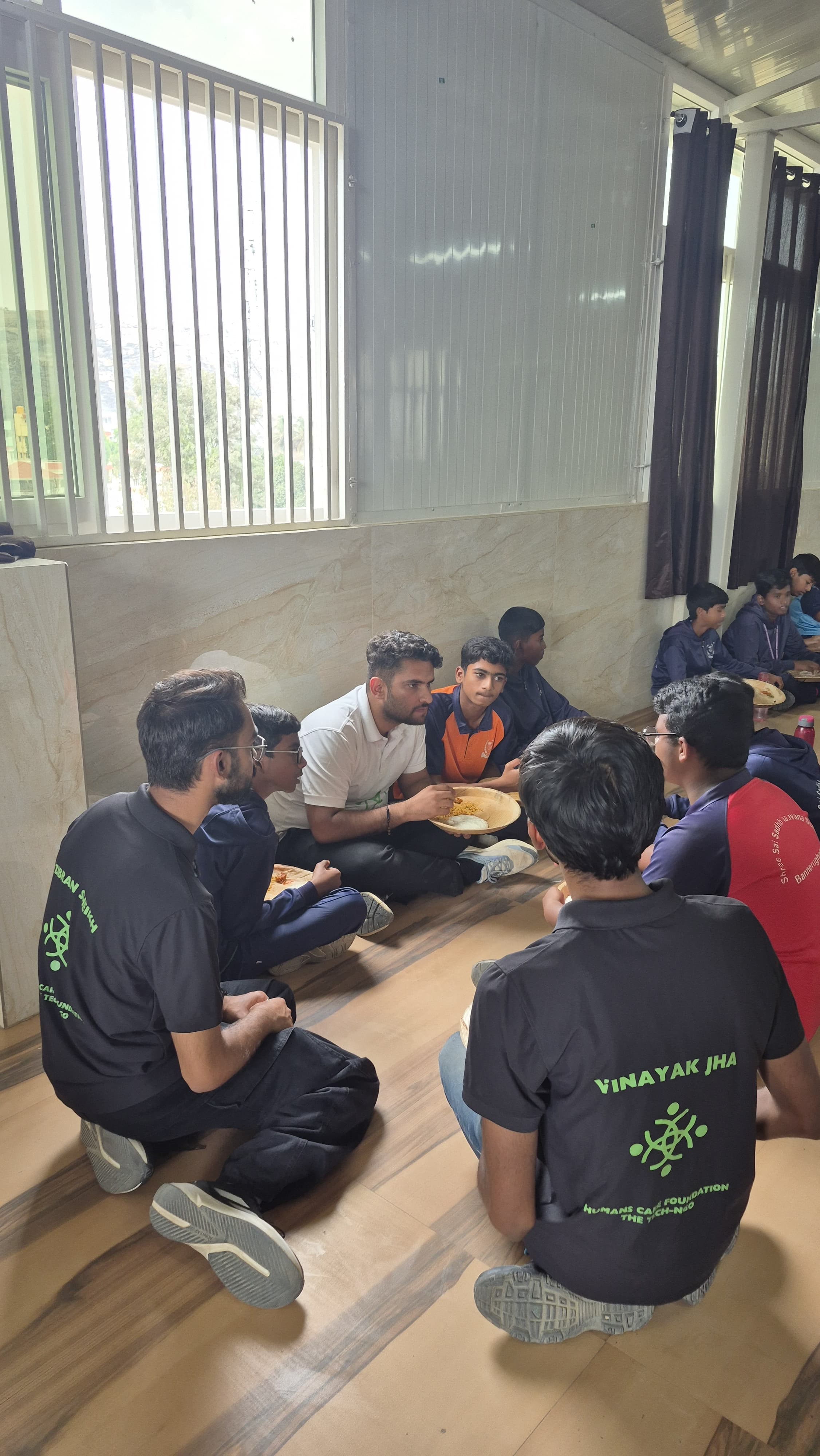 HCF mentors engaging with students